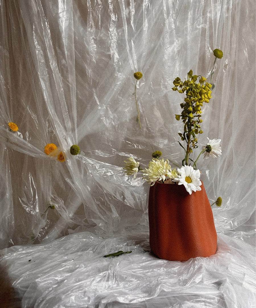 Amanitas Garden | Wide Vase | Burnt Ochre