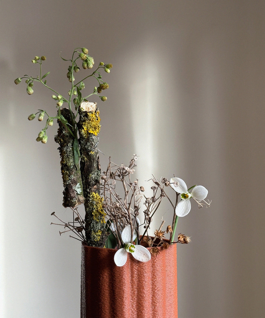 Ruut | Tall Vase | Burnt Ochre